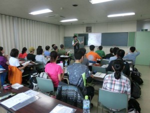 午前中は屋内座学